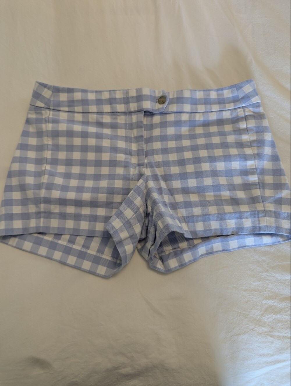 🌞 J. Crew Light Blue and White Gingham Women’s Shorts